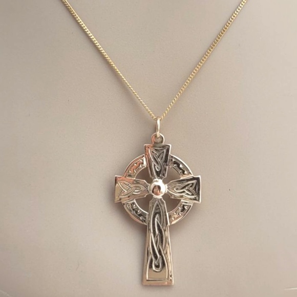 14K Yellow Gold Celtic Cross Pendant #21051 - Picture 5 of 5